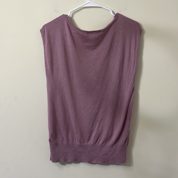 LOFT Sleeveless Knit Lilac Purple Sweater M - Picture 8 of 8